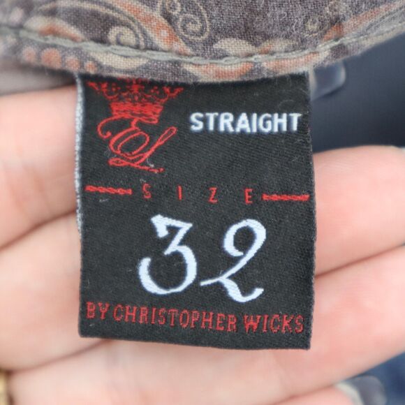 English Laundry Pants Mens 32 Blue Straight Medium Wash Denim Logo Jeans - Picture 2 of 16